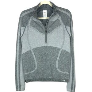 Ryka Gray Zip Up Fitted Sweater with Athletic Design Size XL